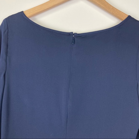 NWT Milly Butterfly Sleeve V-Neck Mini Shift Dress in Navy , Size 4 - Picture 5 of 13